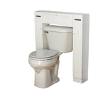 Meuble de rangement de salle de bain peu encombrant au-dessus des toilettes avec étagères réglables