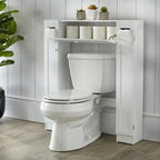 Meuble de rangement de salle de bain peu encombrant au-dessus des toilettes avec étagères réglables