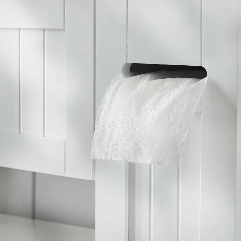 Meuble de rangement de salle de bain peu encombrant au-dessus des toilettes avec étagères réglables