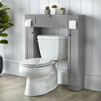 Meuble de rangement de salle de bain peu encombrant au-dessus des toilettes avec étagères réglables