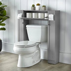 Meuble de rangement de salle de bain peu encombrant au-dessus des toilettes avec étagères réglables