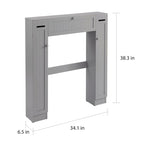 Meuble de rangement de salle de bain peu encombrant au-dessus des toilettes avec étagères réglables