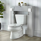 Meuble de rangement de salle de bain peu encombrant au-dessus des toilettes avec étagères réglables