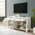 Bahut de style moderne-rustique avec 2 tiroirs et étagères réglables, 155 cm
