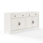 Bahut de style moderne-rustique avec 2 tiroirs et étagères réglables, 155 cm