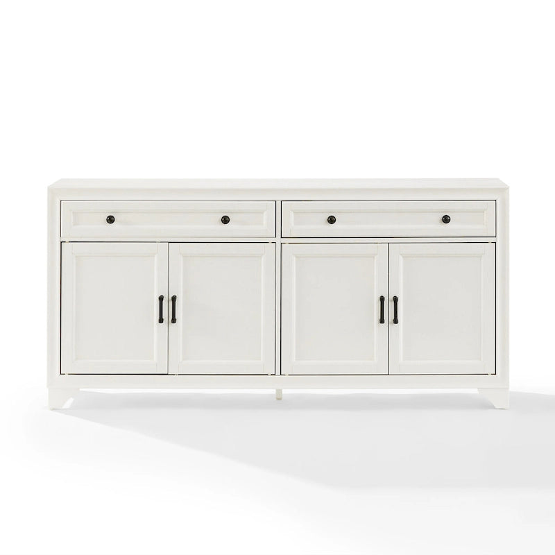 Bahut de style moderne-rustique avec 2 tiroirs et étagères réglables, 155 cm