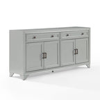 Bahut de style moderne-rustique avec 2 tiroirs et étagères réglables, 155 cm