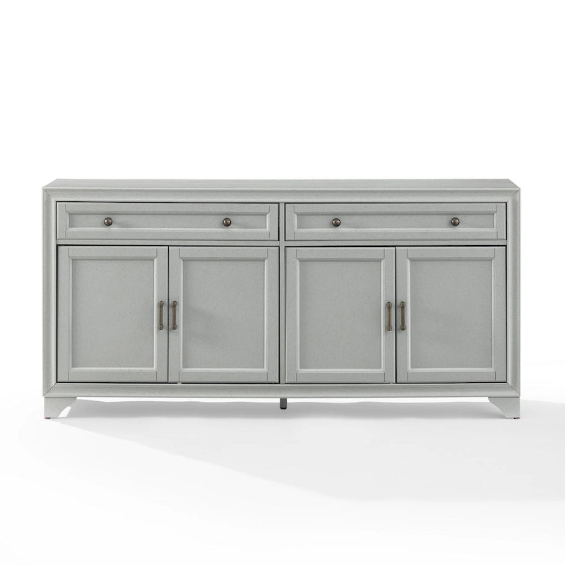 Bahut de style moderne-rustique avec 2 tiroirs et étagères réglables, 155 cm