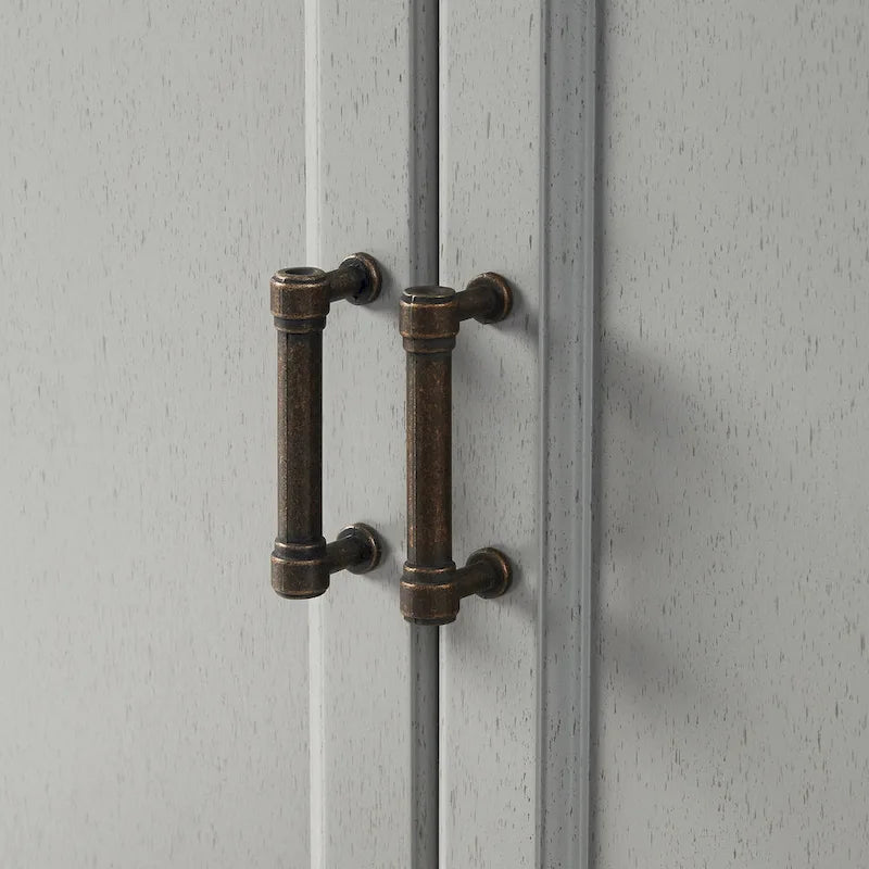 Bahut de style moderne-rustique avec 2 tiroirs et étagères réglables, 155 cm