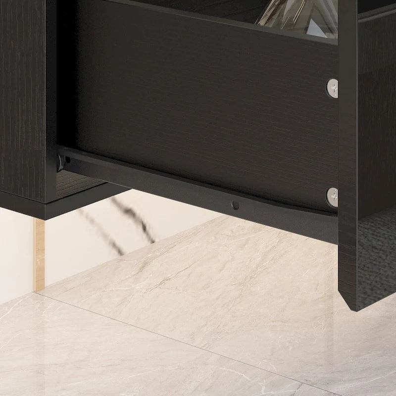 Chaise de salle à manger capitonnée en velours à dossier haut avec pieds en métal doré