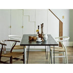 Chaise de salle à manger moderne en bois avec accoudoirs à dossier ouvert et siège en chanvre pour maison, restaurant, bureau