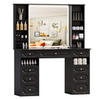 Grande coiffeuse lumineuse avec 9 tiroirs et miroir, style européen