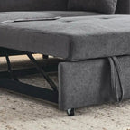 Canapé-lit gigogne 54 double places inclinable avec accoudoirs, rangement et poches latérales, et prise USB
