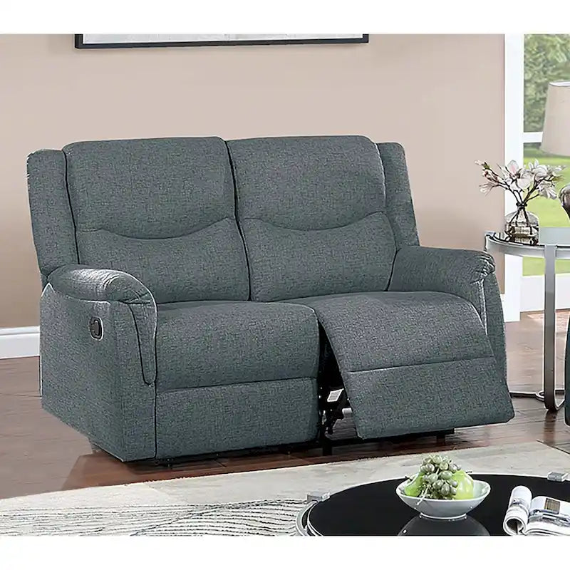Causeuse inclinable manuelle avec accoudoirs et appuie-tête moelleux