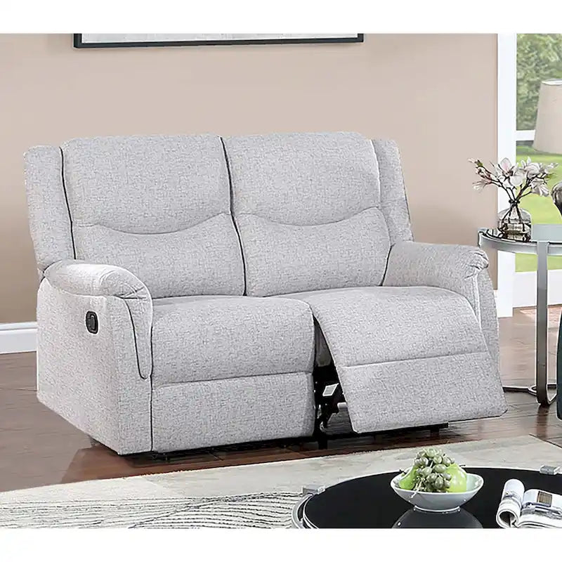 Causeuse inclinable manuelle avec accoudoirs et appuie-tête moelleux